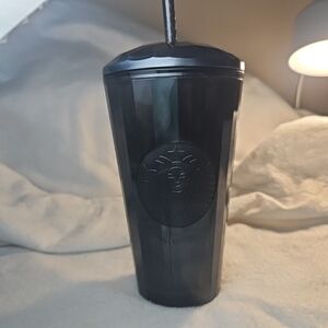Starbucks Midnight Black Tumbler with Lid and Straw